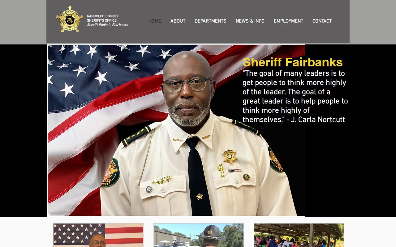 Randolph County Sheriff's Office official booking and records navigation